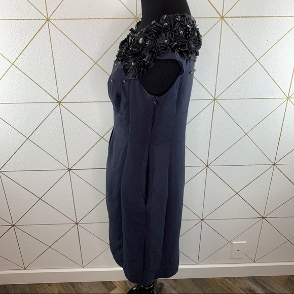 Fenn Wright Manson Navy Floral Embellished Dress - Picture 3 of 11